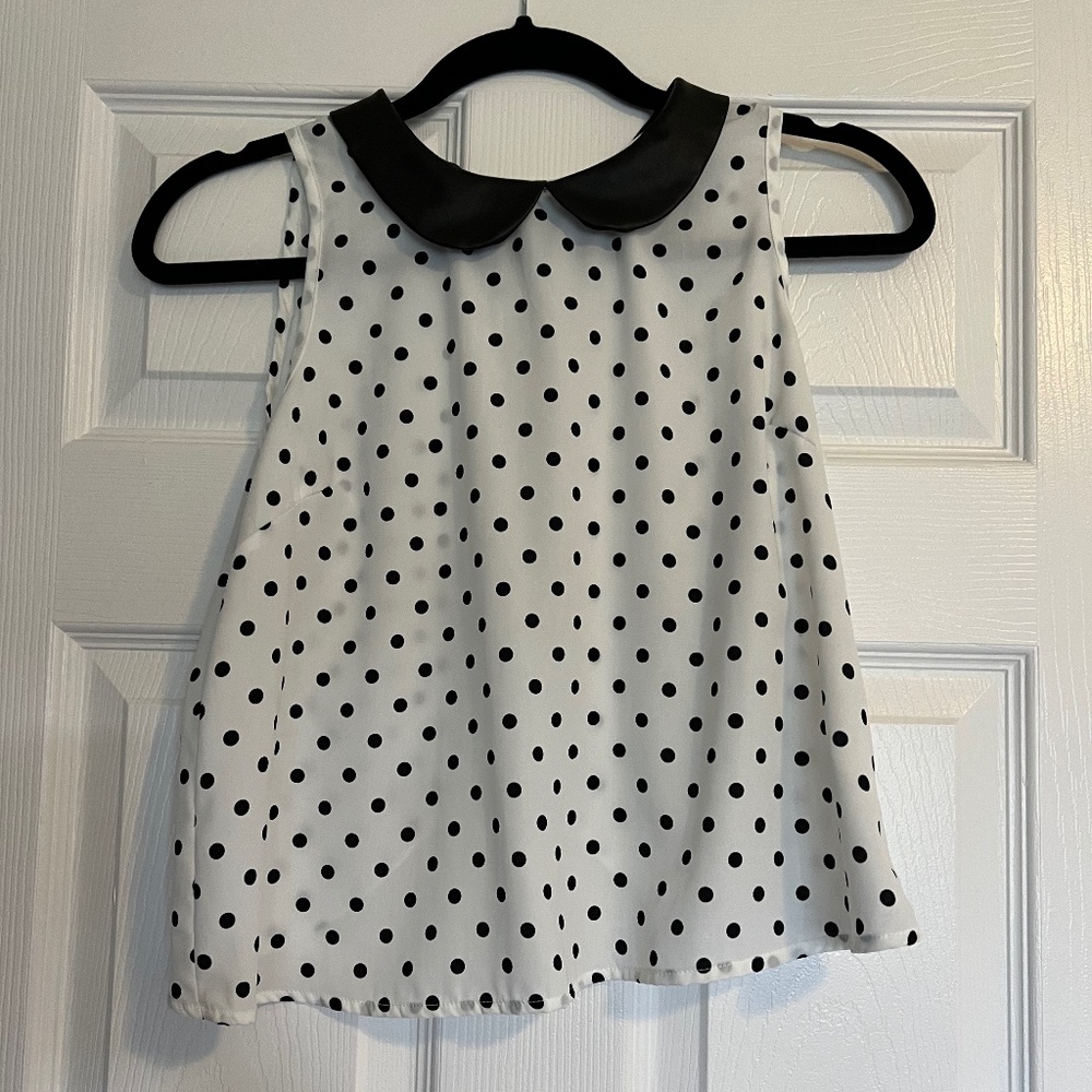 Soprano Peter Pan Collar Polka Dot Blouse